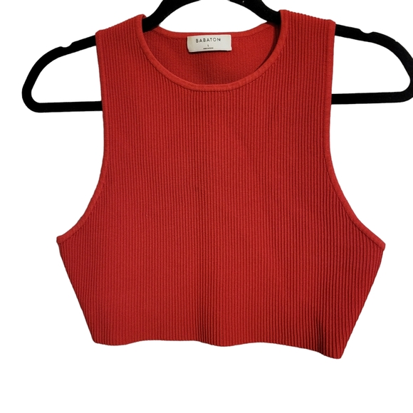 Aritzia Babaton NEW Sculpt Knit Cropped Tank Top - Picture 1 of 6